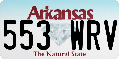 AR license plate 553WRV