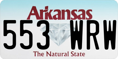 AR license plate 553WRW