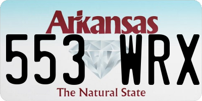 AR license plate 553WRX