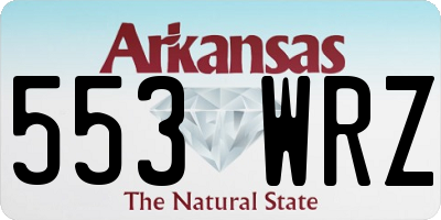 AR license plate 553WRZ