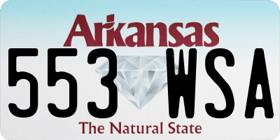 AR license plate 553WSA