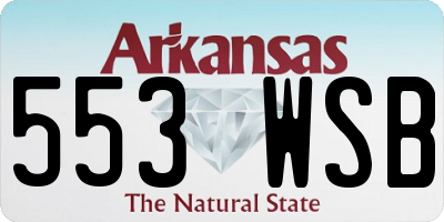 AR license plate 553WSB