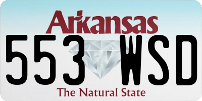 AR license plate 553WSD