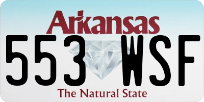 AR license plate 553WSF