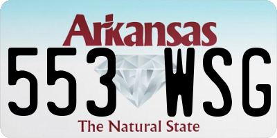 AR license plate 553WSG