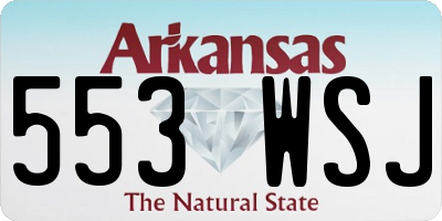 AR license plate 553WSJ
