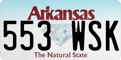 AR license plate 553WSK