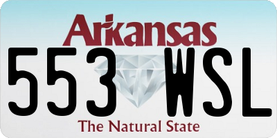 AR license plate 553WSL
