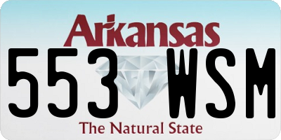 AR license plate 553WSM