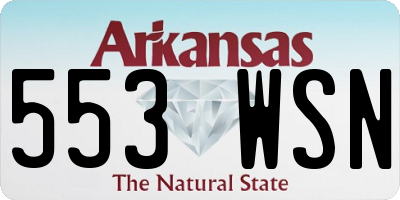 AR license plate 553WSN