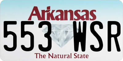 AR license plate 553WSR