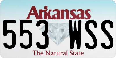 AR license plate 553WSS