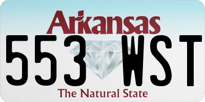 AR license plate 553WST
