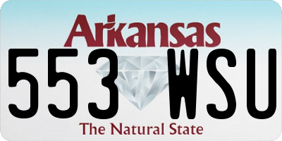 AR license plate 553WSU