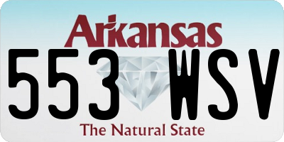 AR license plate 553WSV
