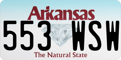 AR license plate 553WSW