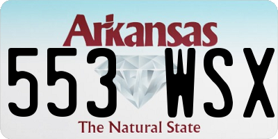 AR license plate 553WSX