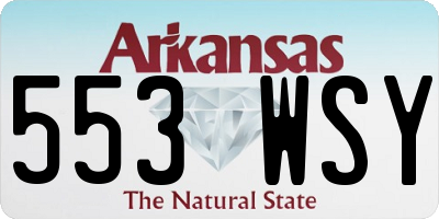 AR license plate 553WSY