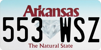 AR license plate 553WSZ