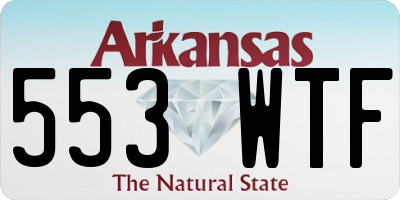 AR license plate 553WTF