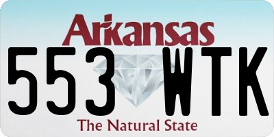 AR license plate 553WTK