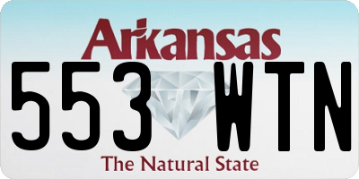 AR license plate 553WTN