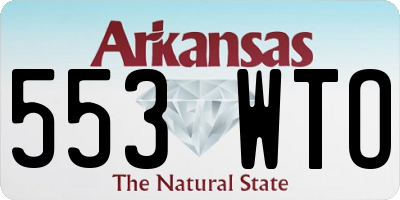 AR license plate 553WTO