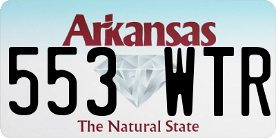 AR license plate 553WTR