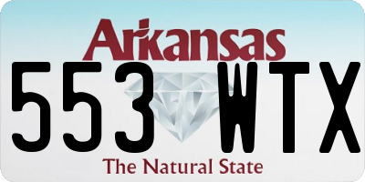 AR license plate 553WTX