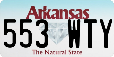 AR license plate 553WTY