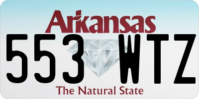 AR license plate 553WTZ