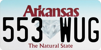 AR license plate 553WUG
