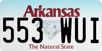 AR license plate 553WUI
