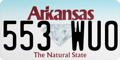 AR license plate 553WUO