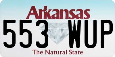 AR license plate 553WUP