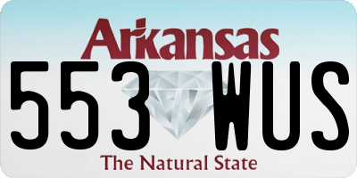 AR license plate 553WUS