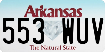 AR license plate 553WUV
