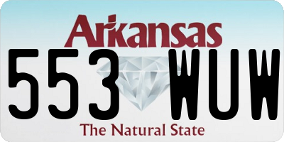 AR license plate 553WUW