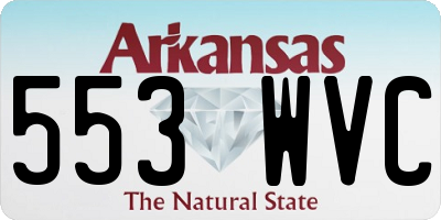 AR license plate 553WVC