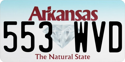 AR license plate 553WVD