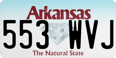 AR license plate 553WVJ