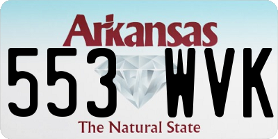 AR license plate 553WVK