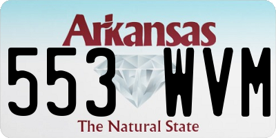 AR license plate 553WVM