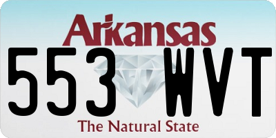 AR license plate 553WVT