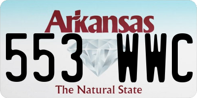 AR license plate 553WWC