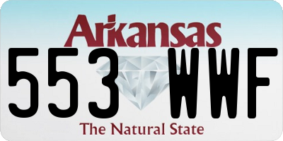 AR license plate 553WWF