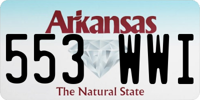 AR license plate 553WWI