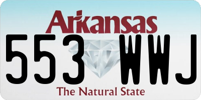 AR license plate 553WWJ