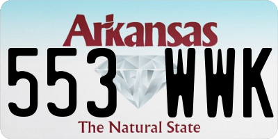 AR license plate 553WWK