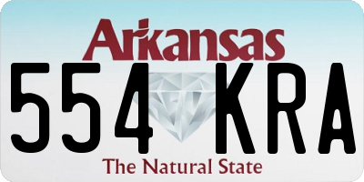 AR license plate 554KRA